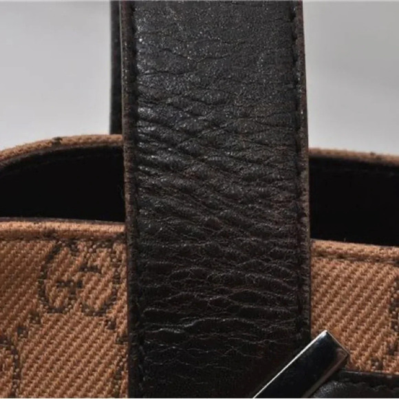 Vintage Gucci Tote Bag Canvas and Leather - Picture 10 of 16